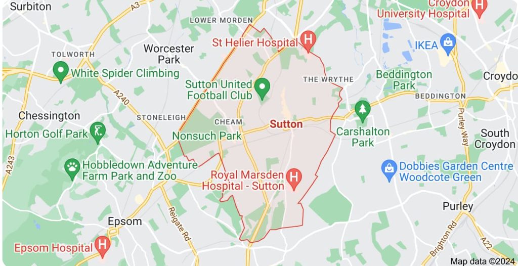 Map of Sutton