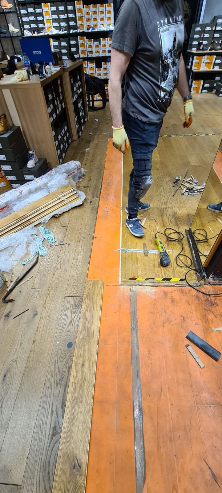 old floor removed