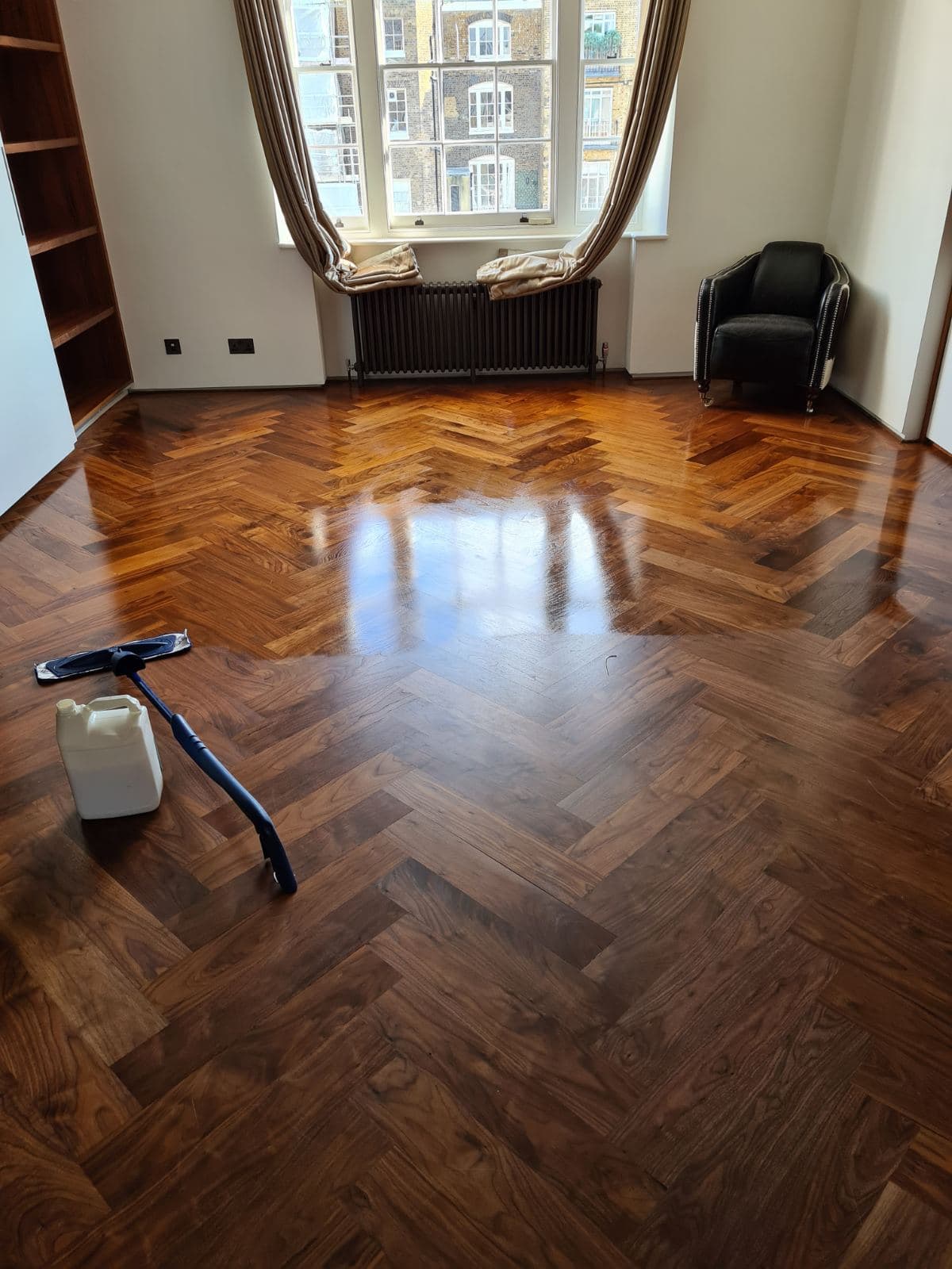 parquet sanding before-after - Merton Park